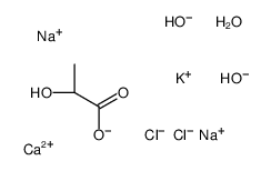 calcium,potassium,disodium,(2S)-2-hydroxypropanoate,dichloride,dihydroxide,hydrate结构式