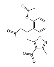 2-(1-(3-methyl-4-nitroisoxazol-5-yl)-4-oxopentan-2-yl)phenyl acetate Structure