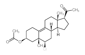 [(3S,5R,6R,8S,13R,14S,17S)-17-acetyl-6-chloro-5,13-dimethyl-2,3,4,6,7,8,11,12,14,15,16,17-dodecahydro-1H-cyclopenta[a]phenanthren-3-yl] acetate structure