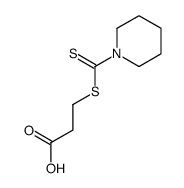 3-(piperidine-1-carbothioylsulfanyl)propanoic acid结构式