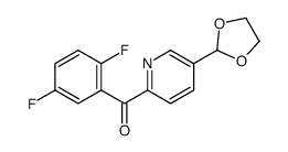 (2,5-difluorophenyl)-[5-(1,3-dioxolan-2-yl)pyridin-2-yl]methanone Structure