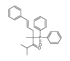 4-diphenylphosphoryl-2,4-dimethyl-7-phenylhept-6-en-3-one Structure