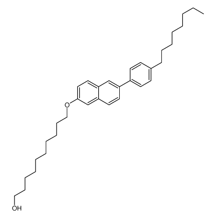 10-[6-(4-octylphenyl)naphthalen-2-yl]oxydecan-1-ol结构式