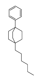 1-hexyl-4-phenylbicyclo[2.2.2]octane Structure