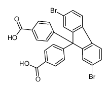4-[2,7-dibromo-9-(4-carboxyphenyl)fluoren-9-yl]benzoic acid结构式