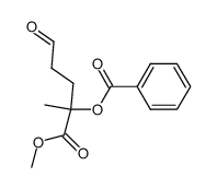 methyl 2-benzoyloxy-2-methyl-5-oxopentanoate结构式