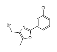 4-(bromomethyl)-2-(3-chlorophenyl)-5-methyl-1,3-oxazole结构式