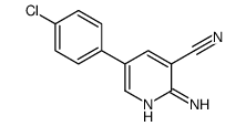 2-amino-5-(4-chlorophenyl)pyridine-3-carbonitrile结构式