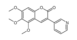 5,6,7-TRIMETHOXY-3-(PYRIDIN-3-YL)-2H-CHROMEN-2-ONE Structure