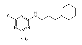 6-chloro-N2-(3-piperidino-propyl)-[1,3,5]triazine-2,4-diyldiamine结构式