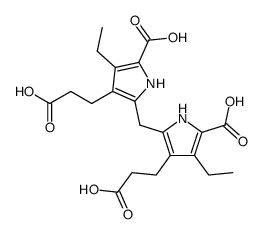 3,3'-diethyl-4,4'-bis-(2-carboxy-ethyl)-5,5'-methanediyl-bis-pyrrole-2-carboxylic acid结构式