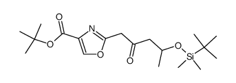 2-[4-(tert-Butyl-dimethyl-silanyloxy)-2-oxo-pentyl]-oxazole-4-carboxylic acid tert-butyl ester Structure