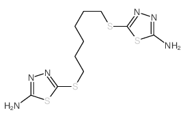 5-[6-[(5-amino-1,3,4-thiadiazol-2-yl)sulfanyl]hexylsulfanyl]-1,3,4-thiadiazol-2-amine Structure