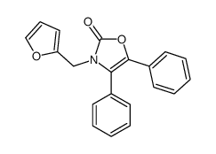 3-(furan-2-ylmethyl)-4,5-diphenyl-1,3-oxazol-2-one结构式