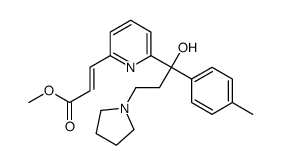 methyl (E)-3-[6-[1-hydroxy-1-(4-methylphenyl)-3-(1-pyrrolidinyl)propyl]-2-pyridyl]acrylate structure