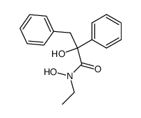 N-Ethyl-2-hydroxy-2,3-diphenylpropiohydroxamsaeure结构式