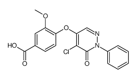 Benzoic acid, 4-[(5-chloro-1,6-dihydro-6-oxo-1-phenyl-4-pyridazinyl)oxy]-3-methoxy picture