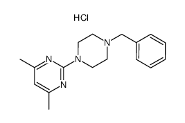 2-(4-Benzyl-piperazin-1-yl)-4,6-dimethyl-pyrimidine; hydrochloride结构式