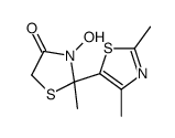 2-(2,4-dimethyl-1,3-thiazol-5-yl)-3-hydroxy-2-methyl-1,3-thiazolidin-4-one Structure