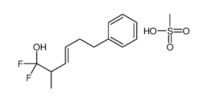 1,1-difluoro-2-methyl-6-phenylhex-3-en-1-ol,methanesulfonic acid结构式
