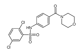 2,5-dichloro-N-[4-(morpholine-4-carbonyl)phenyl]benzenesulfonamide结构式