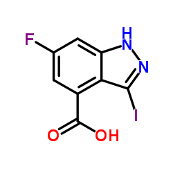 6-Fluoro-3-iodo-1H-indazole-4-carboxylic acid Structure