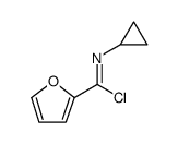 N-CYCLOPROPYLFURAN-2-CARBOXIMIDOYL CHLORIDE结构式