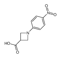 1-(4-Nitrophenyl)azetidine-3-carboxylic acid structure