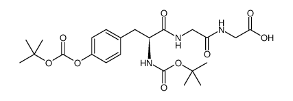 Glycine, N-[N-[N,O-bis[(1,1-dimethylethoxy)carbonyl]-L-tyrosyl]glycyl]结构式