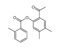 (2-acetyl-4,5-dimethylphenyl) 2-methylbenzoate Structure