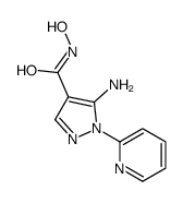 5-amino-N-hydroxy-1-pyridin-2-ylpyrazole-4-carboxamide结构式