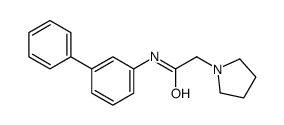 N-(3-phenylphenyl)-2-pyrrolidin-1-ylacetamide Structure