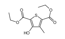 diethyl 3-hydroxy-4-methylthiophene-2,5-dicarboxylate结构式