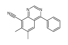 6,7-dimethyl-4-phenylquinazoline-8-carbonitrile结构式