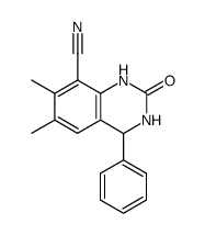 8-cyano-4,6-dimethyl-4-phenyl-1H-1,2,3,4-tetrahydroquinazolin-2-one结构式