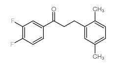 3',4'-DIFLUORO-3-(2,5-DIMETHYLPHENYL)PROPIOPHENONE结构式