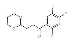 2'-CHLORO-4',5'-DIFLUORO-3-(1,3-DIOXAN-2-YL)-PROPIOPHENONE structure