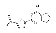 N-(5-nitrothiophene-2-carbonyl)pyrrolidine-1-carboximidoyl chloride Structure
