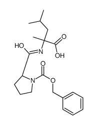 (2S)-2,4-dimethyl-2-[[(2S)-1-phenylmethoxycarbonylpyrrolidine-2-carbonyl]amino]pentanoic acid Structure