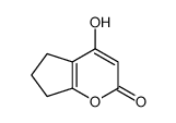 4-hydroxy-6,7-dihydro-5H-cyclopenta[b]pyran-2-one结构式