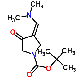 tert-butyl (3Z)-3-[(dimethylamino)methylene]-4-oxopyrrolidine-1 -carboxylate结构式