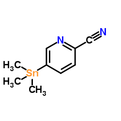 5-(Trimethylstannyl)-2-pyridinecarbonitrile结构式