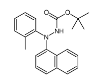 Hydrazinecarboxylic acid, 2-(2-methylphenyl)-2-(1-naphthalenyl)-, 1,1-dimethylethyl ester Structure