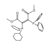 (Z)-2-(dicyclohexylphosphino)-3-(diphenylphosphino)but-2-enedioic acid dimethyl ester Structure