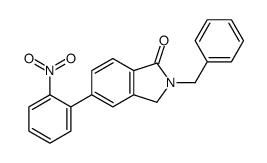2-benzyl-5-(2-nitrophenyl)-3H-isoindol-1-one结构式