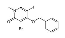 3-bromo-5-iodo-1-methyl-4-phenylmethoxypyridin-2-one结构式