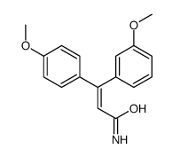 3-(3-methoxyphenyl)-3-(4-methoxyphenyl)prop-2-enamide Structure