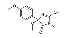 5-methoxy-5-(4-methoxyphenyl)-3-methylimidazolidine-2,4-dione结构式