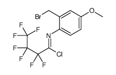 N-[2-(bromomethyl)-4-methoxyphenyl]-2,2,3,3,4,4,4-heptafluorobutanimidoyl chloride Structure