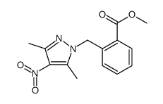 Benzoic acid, 2-[(3,5-dimethyl-4-nitro-1H-pyrazol-1-yl)methyl]-, methyl ester Structure
